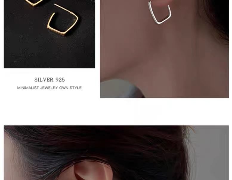 Geometric Hoop Earring