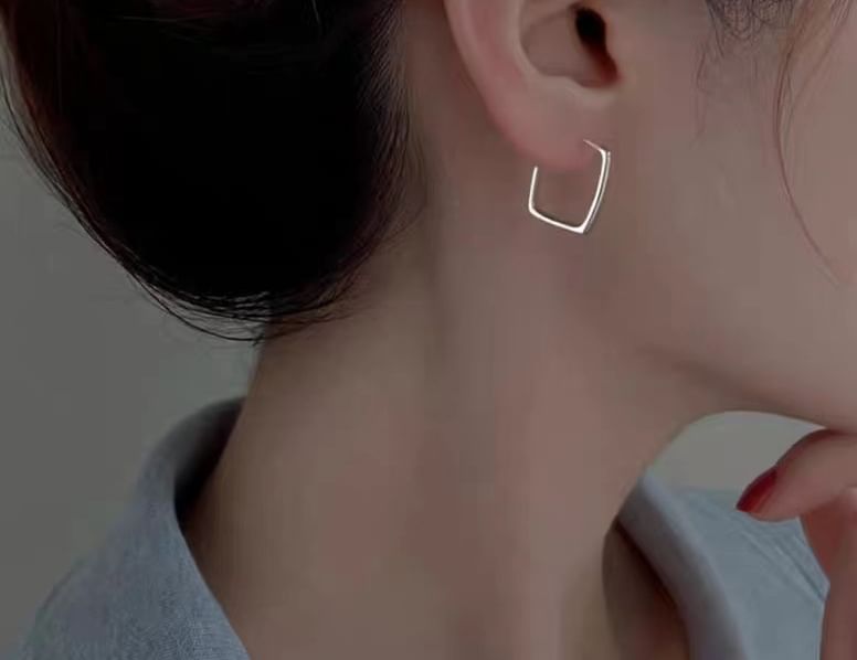 Geometric Hoop Earring