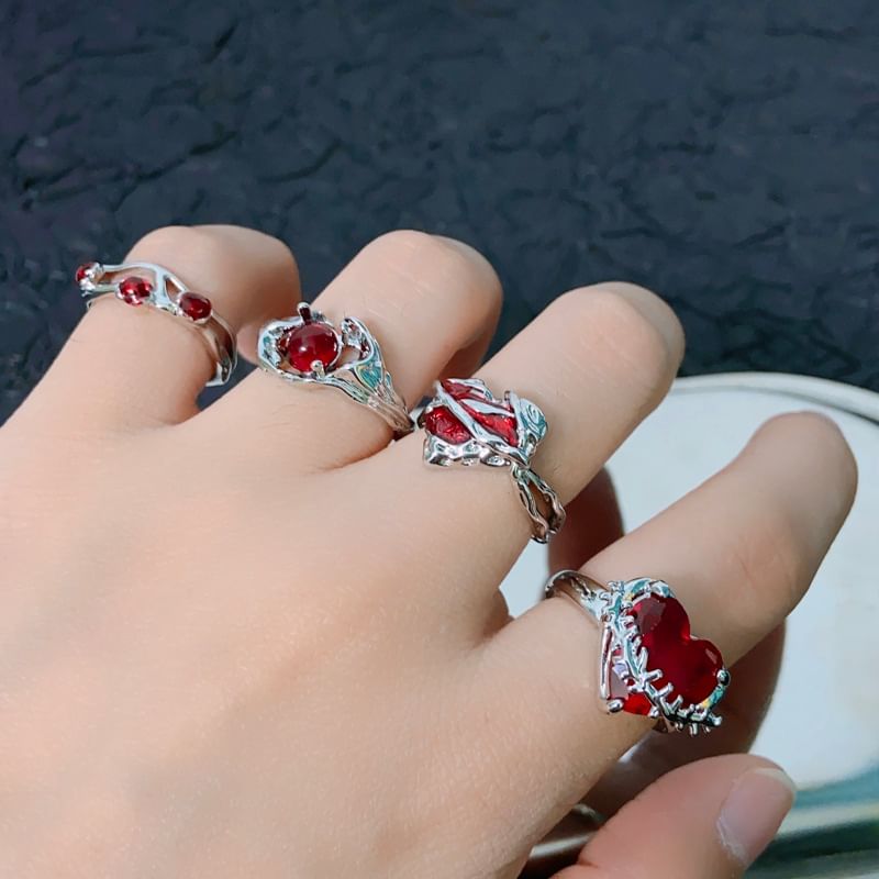 Irregular Gemstone Open Ring