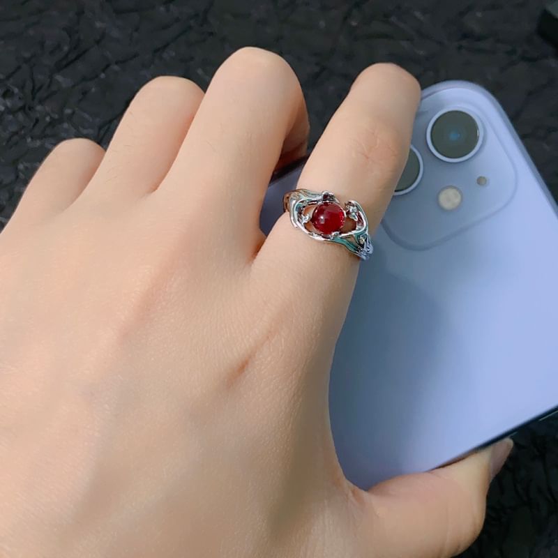 Irregular Gemstone Open Ring