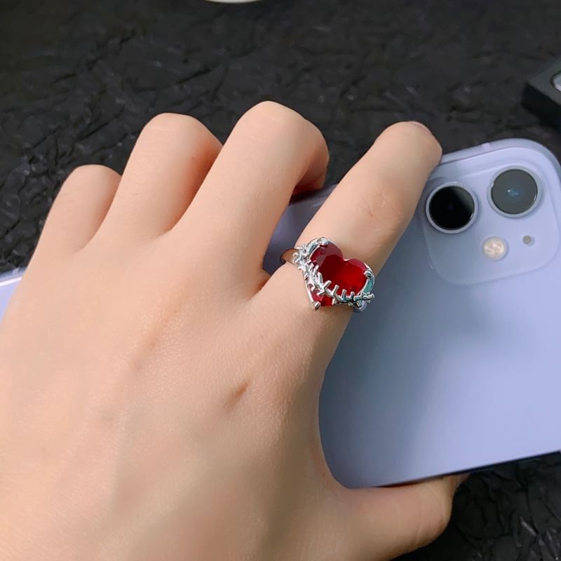 Irregular Gemstone Open Ring