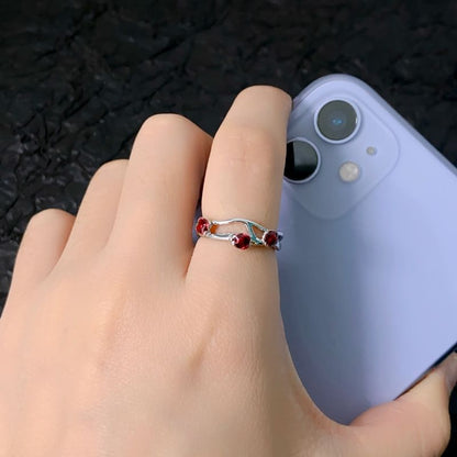 Irregular Gemstone Open Ring