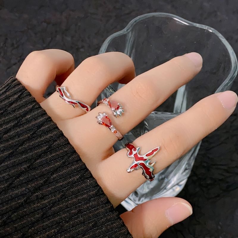 Irregular Gemstone Open Ring