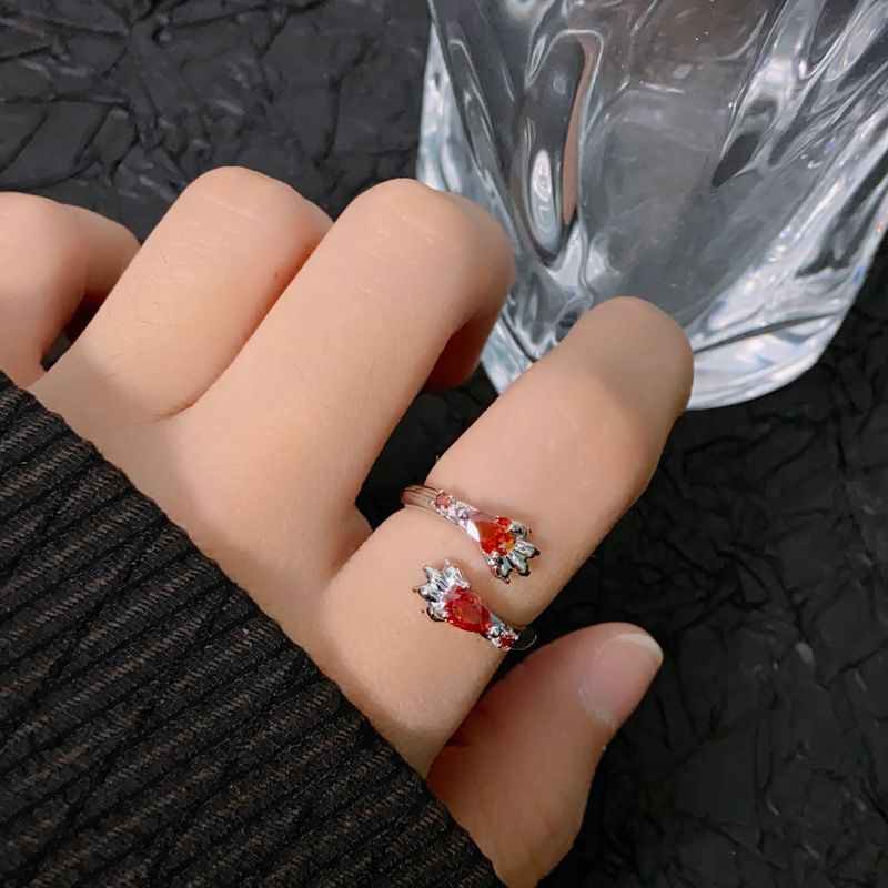 Irregular Gemstone Open Ring