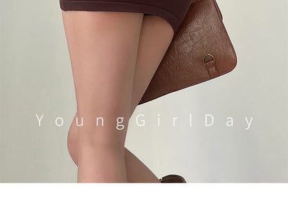 Sleek Mid-Rise Mini Pencil Skirt