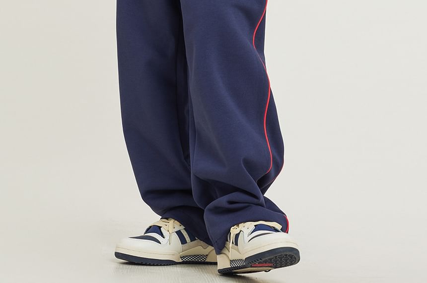 Low Rise Striped Loose-Fit Wide-Leg Sweatpants