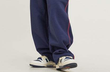 Low Rise Striped Loose-Fit Wide-Leg Sweatpants