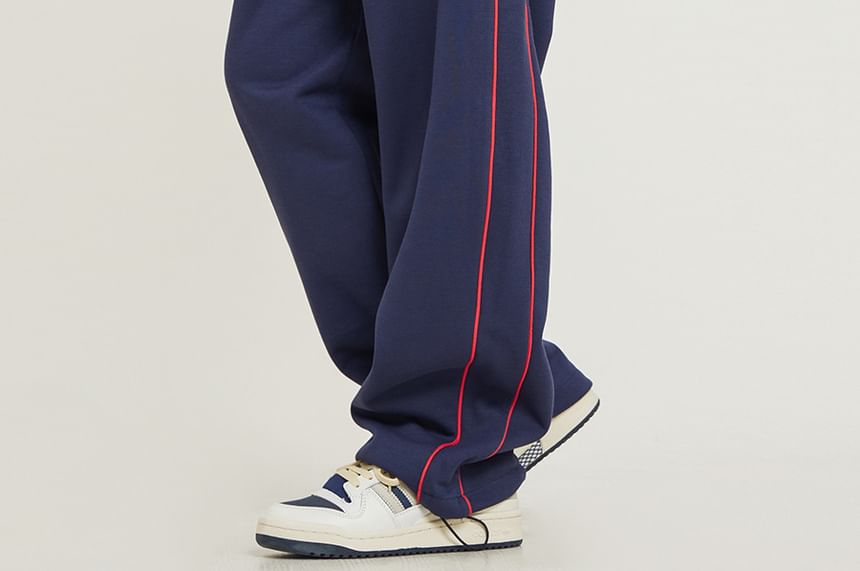 Low Rise Striped Loose-Fit Wide-Leg Sweatpants