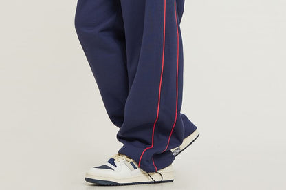 Low Rise Striped Loose-Fit Wide-Leg Sweatpants