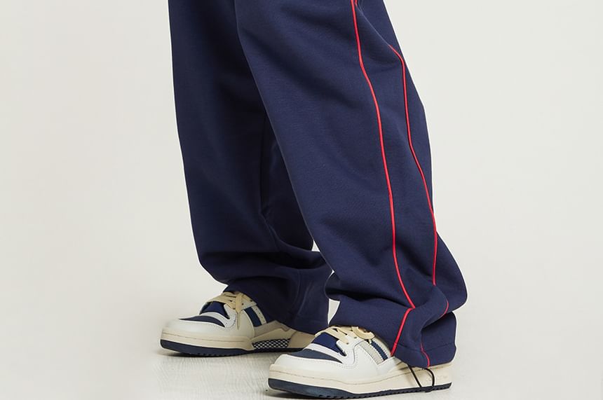 Low Rise Striped Loose-Fit Wide-Leg Sweatpants