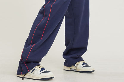 Low Rise Striped Loose-Fit Wide-Leg Sweatpants