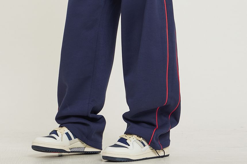 Low Rise Striped Loose-Fit Wide-Leg Sweatpants