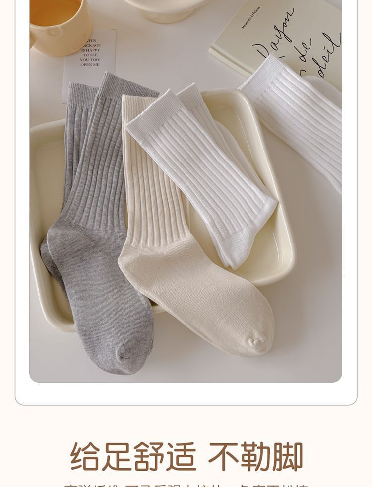 Plain Ribbed Socks / Set