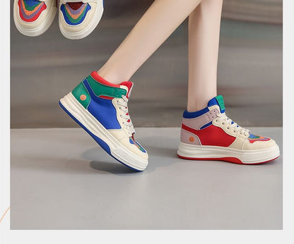 Color Block High Top Sneakers