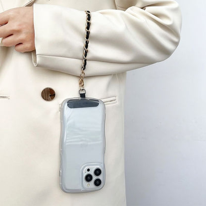 Faux Leather Alloy Phone Lanyard