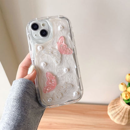 Butterfly Faux Pearl Phone Case