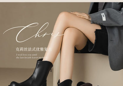 Platform Faux Leather Short Boots