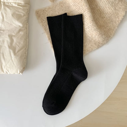 Plain Ribbed Short Socks Set