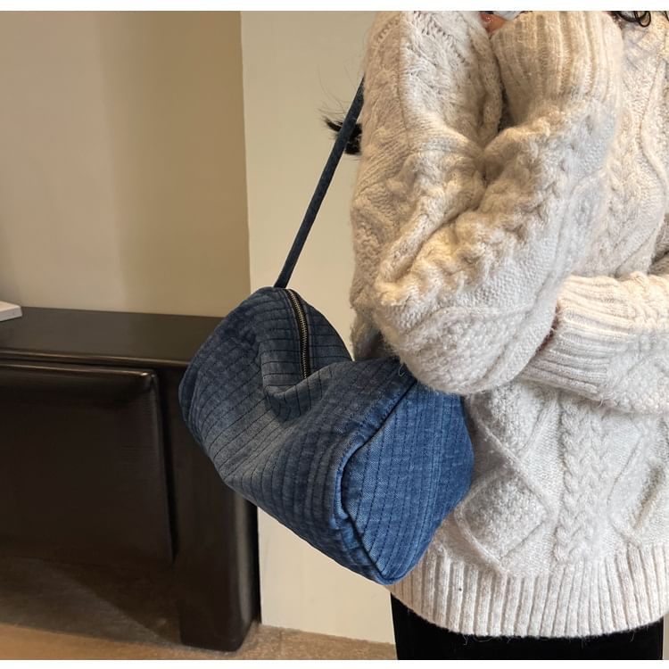 Sac à bandoulière en denim rayé