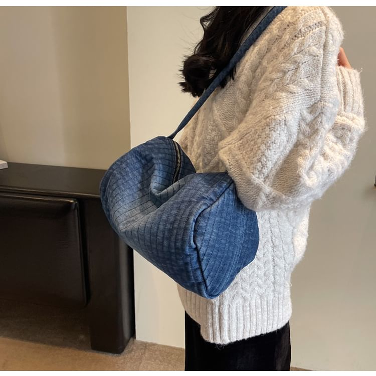 Sac à bandoulière en denim rayé