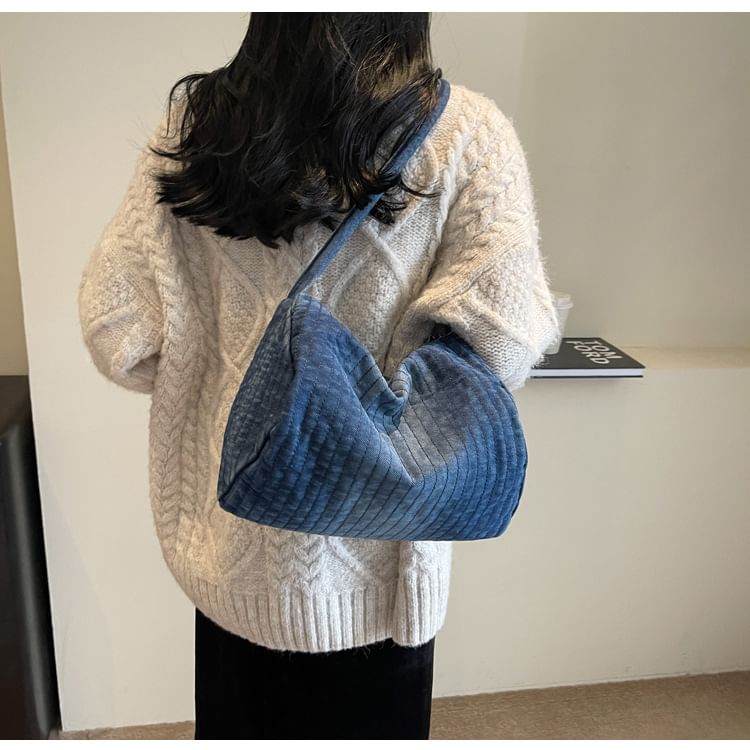 Sac à bandoulière en denim rayé