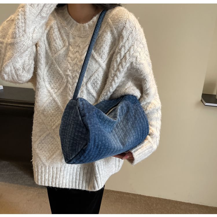 Sac à bandoulière en denim rayé