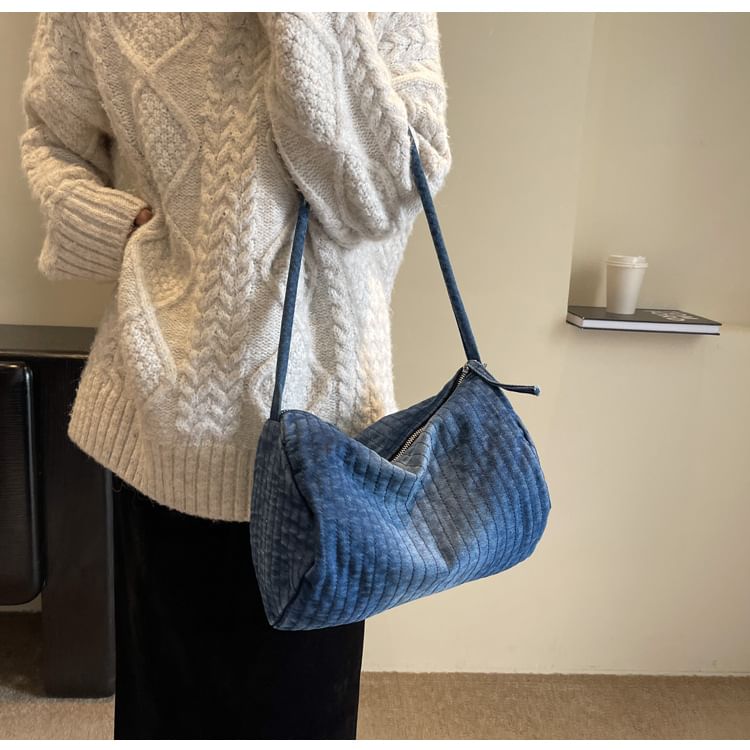 Sac à bandoulière en denim rayé