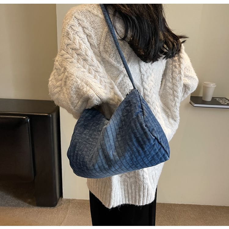 Sac à bandoulière en denim rayé