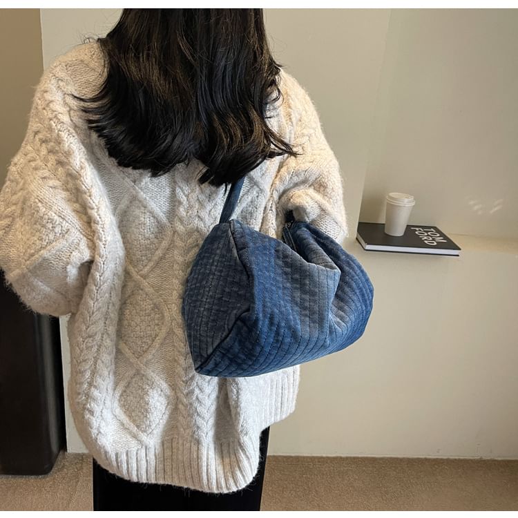 Sac à bandoulière en denim rayé