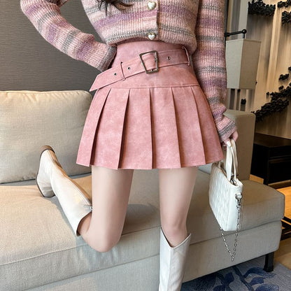 Tie-Dye Pleated Mini Skirt for Trendy Look