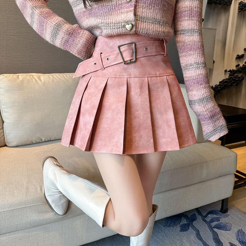Tie-Dye Pleated Mini Skirt for Trendy Look