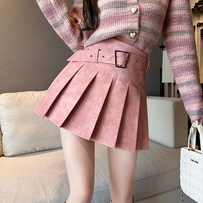 Tie-Dye Pleated Mini Skirt for Trendy Look