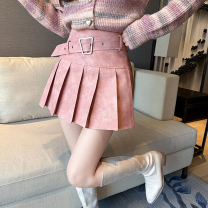 Tie-Dye Pleated Mini Skirt for Trendy Look