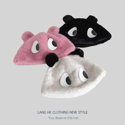 Fleece Cartoon Bucket Hat