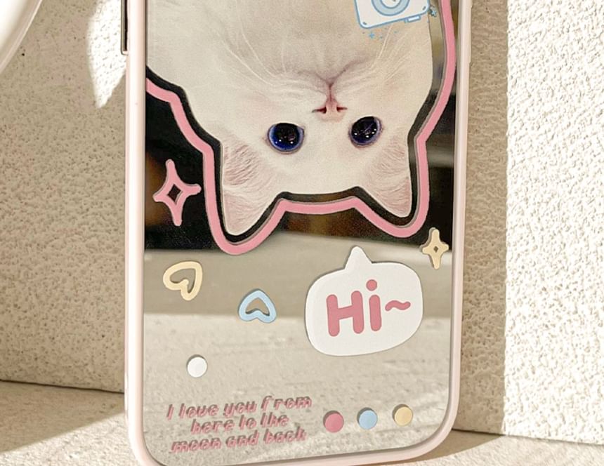 Cat Mirrored Phone Case