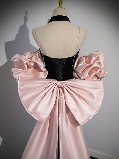 Sheath Gown Back Neck Bow Halter Evening