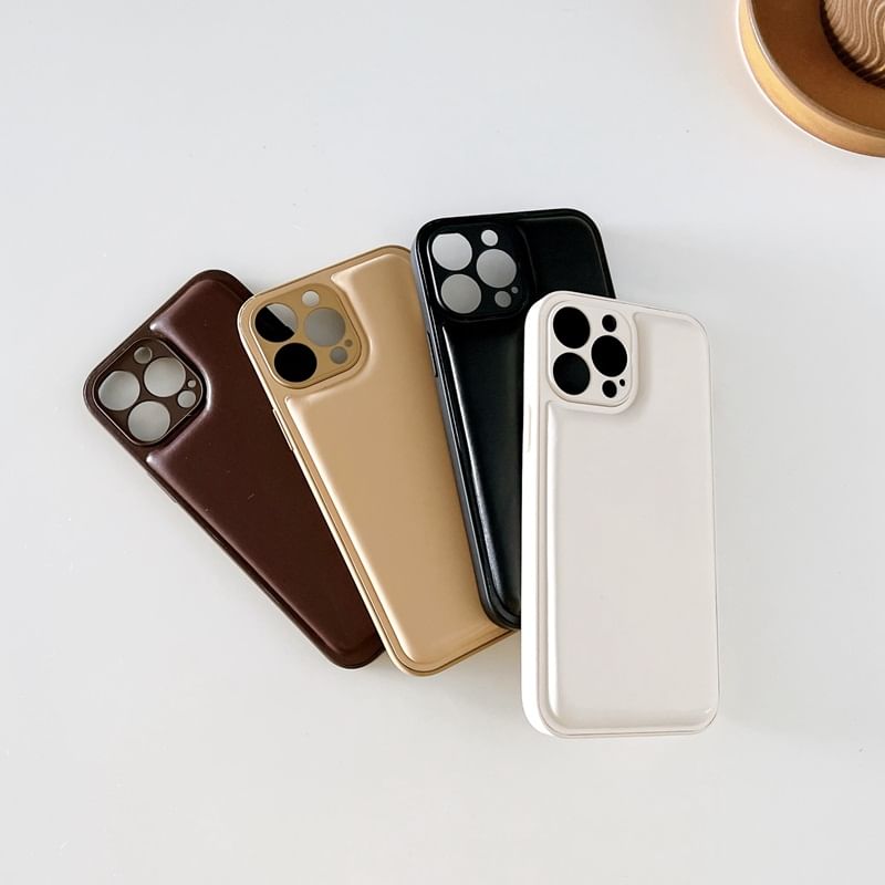 Phone Faux Leather Case Plain