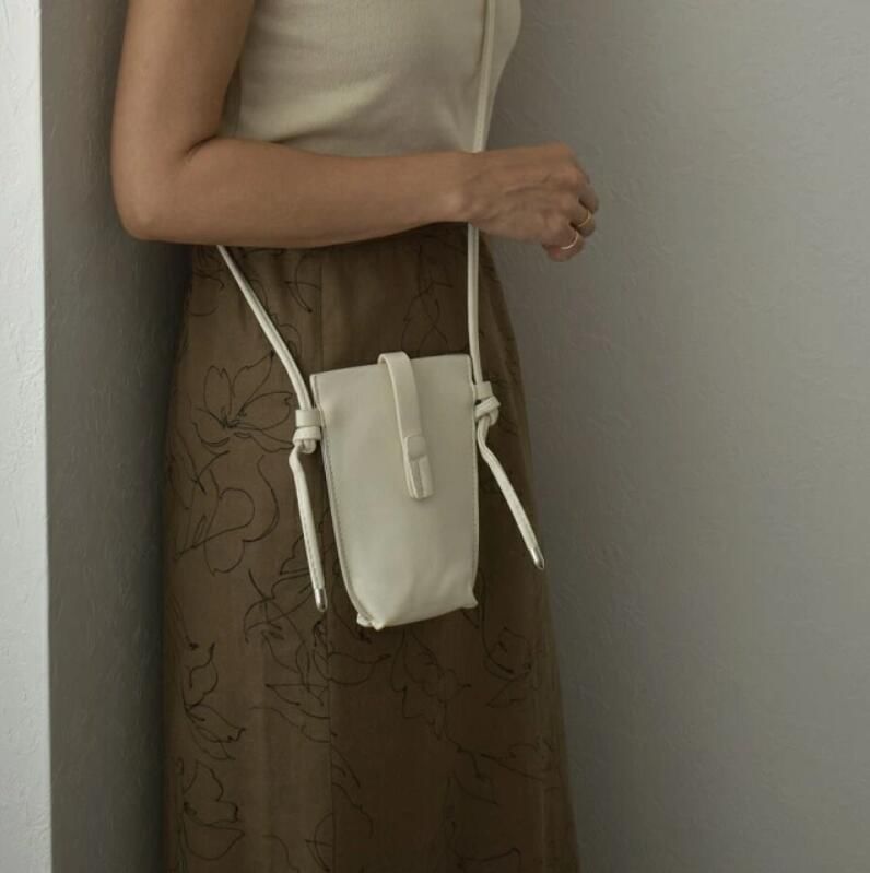 Plain Faux Leather Mobile Phone Crossbody Bag