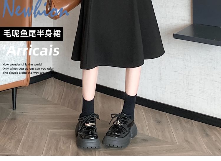 Elegant High-Rise Mermaid Hem Pencil Skirt