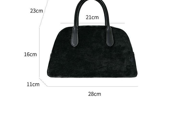 Faux Suede Shoulder Bag