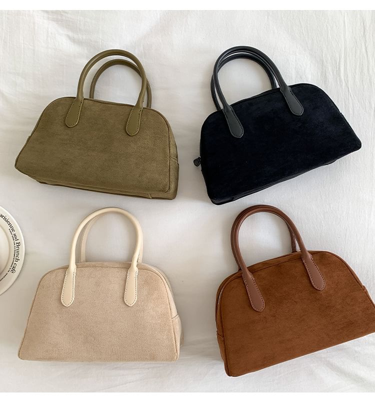 Faux Suede Shoulder Bag