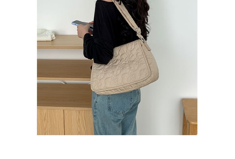 Plain Padded Flap Crossbody Bag