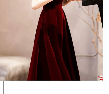 Off-Shoulder Plain A-Line Evening Gown