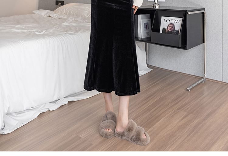 Velvet Mermaid Midi Skirt for Evening Wear