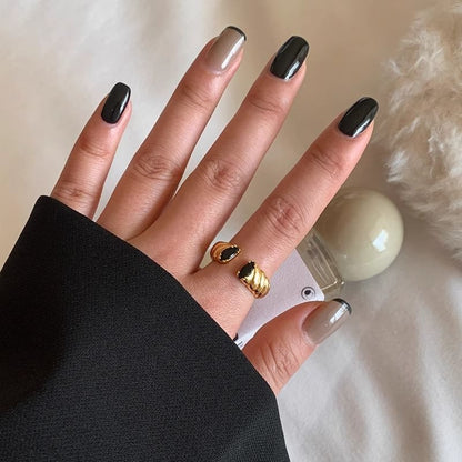 Rhinestone Alloy Open Ring