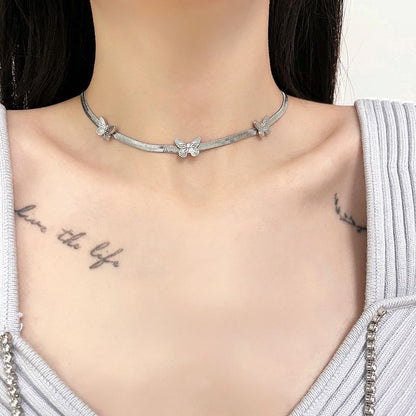 Alloy Butterfly Choker