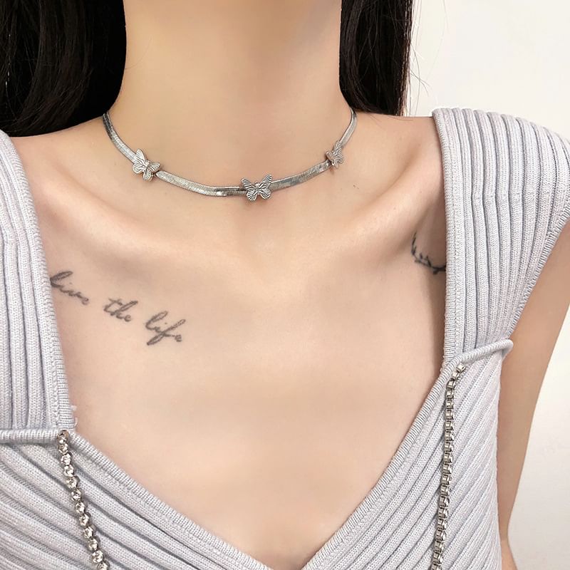 Alloy Butterfly Choker