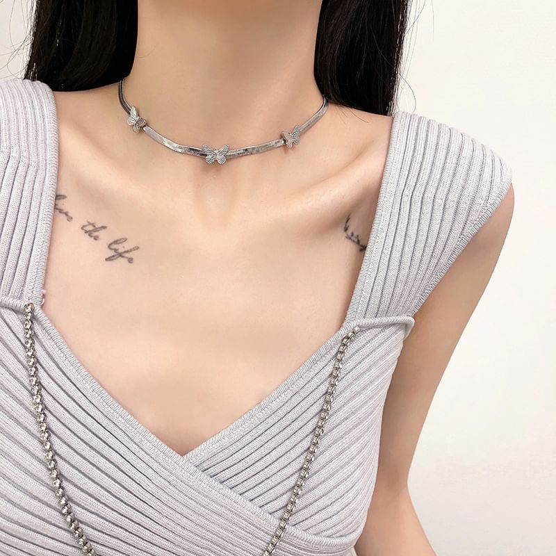 Alloy Butterfly Choker