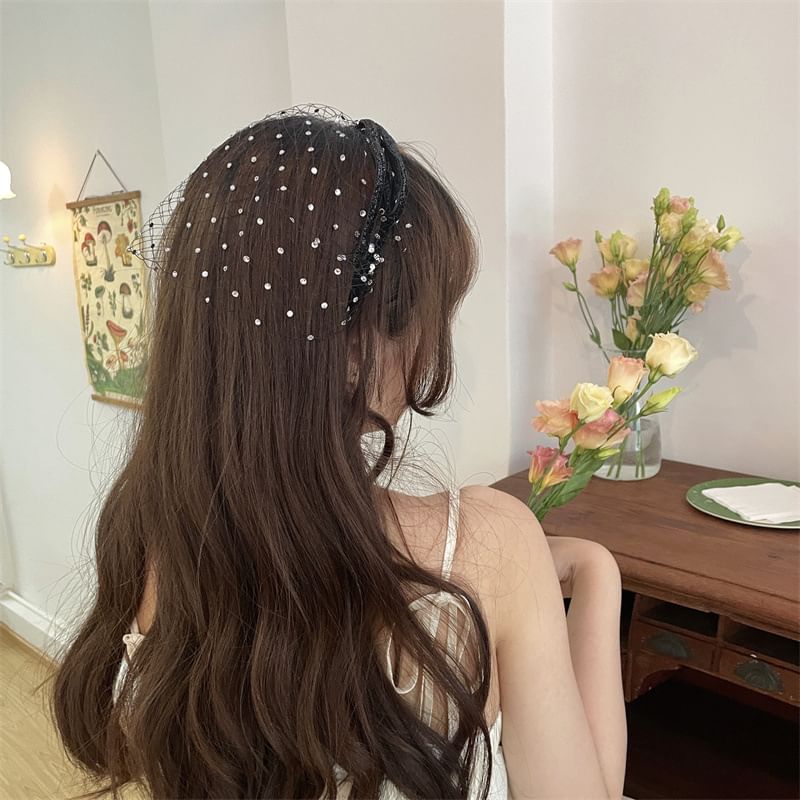 Mesh Rhinestone Headband