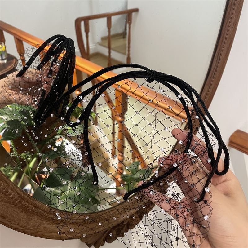 Mesh Rhinestone Headband